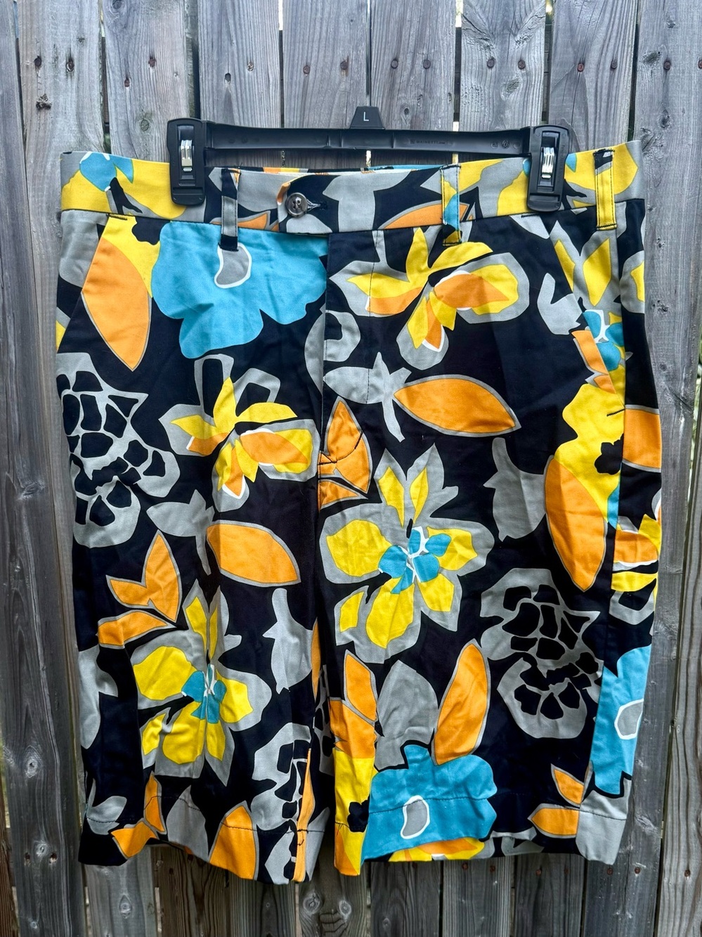 Loudmouth “Shagadelic Black” Golf Shorts Size 34